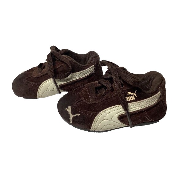 Puma Other - PUMA Baby Toddler Size 3 Shoes Brown Suede Leather Boys Sneakers